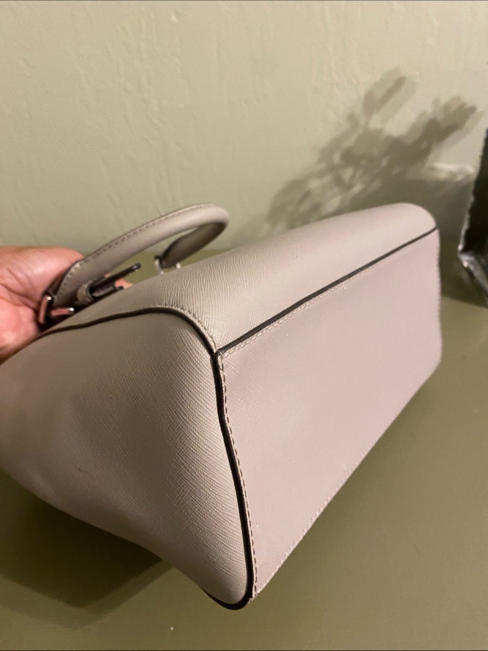 Michael Kors Light Gray Satchel with Matching Wristlet - Picture 9 of 12